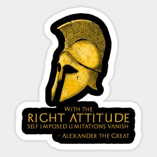 Motivating Alexander The Great Quote - Ancient Greek History Sticker